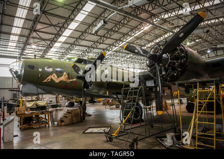 Boeing B-17 Flying Fortress USAF heavy bomber at the Imperial War Museum, Duxford, Cambridgeshire, UK Stock Photo