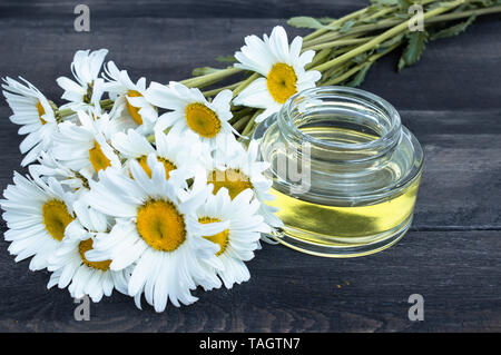 A bottle of chamomile essential oil with fresh chamomile flowers Stock  Photo by ©MadeleineSteinbach 160819612