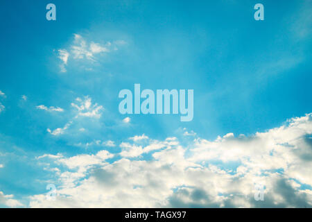 blue sky with white clouds Stock Photo