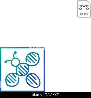 dna bee logo template vector icon isolated Stock Vector