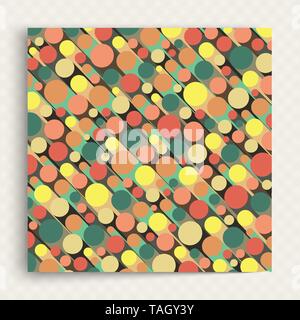 Abstract background with color circles. Notebook cover template. Vector illustration. Stock Vector