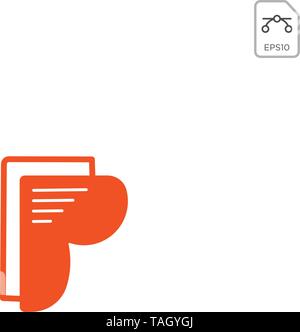 document paper logo design vector icon element isolated Stock Vector