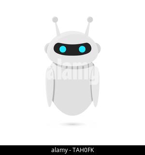 Robot isolated on white background. Bot design. Vector illustration Stock Vector