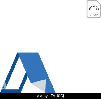 letter A paper initial logo vector icon design isolated Stock Vector