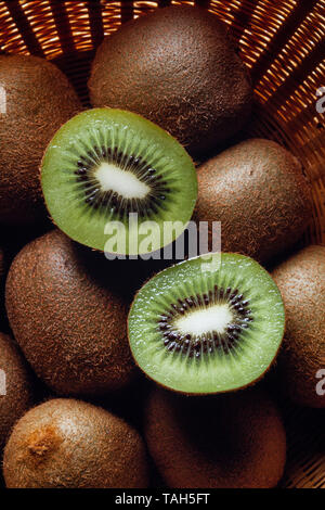 Kiwifruit, Actinidia deliciosa, Chinese gooseberry Stock Photo