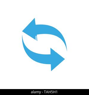 Refresh, Reload Isolated Flat Web Mobile Icon. Vector illustration isolated on white background Stock Vector