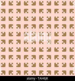 Abstract geometric pattern with arrow shapes in gold and blush colors. Stock Vector