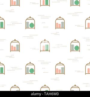 Luggage cart seamless vector pattern. Luggage trolley background texture. Stock Vector