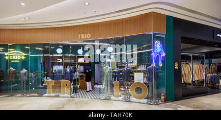 Men's fashion shop in Wongtee Plaza shopping mall. Shenzhen, Guangdong Province, China. Stock Photo