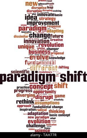 Paradigm shift word cloud concept. Collage made of words about paradigm shift. Vector illustration Stock Vector