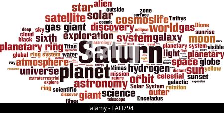 Saturn word cloud concept. Vector illustration Stock Vector