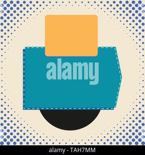 Blank banner rectangle square above semicircle down Geometrical background Stock Vector