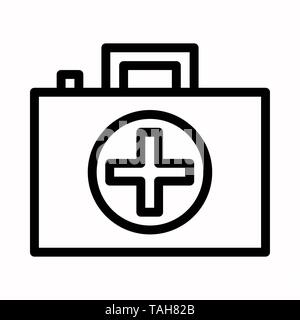 Medicine Briefcase icon vector logo symbol or illustration. Stock Photo