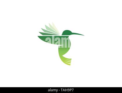 Creative Hummingbird Logo Stock Vector