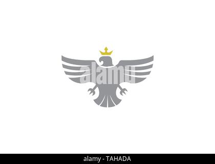 Creative Eagle Crown Logo Vector Design Icon Symbol Illustration Stock Vector