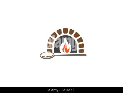 Creative Traditional Oven Logo Vector Design Icon Symbol Illustration Stock Vector