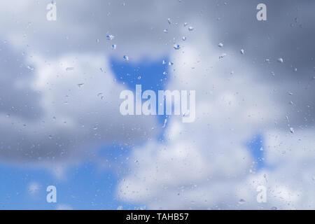 Raindrops on a window Stock Photo
