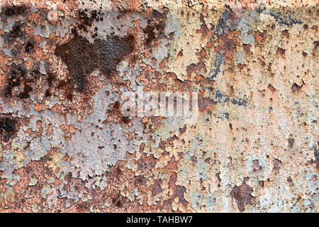 rusty surface of metal at a bridge in Magdeburg Stock Photo