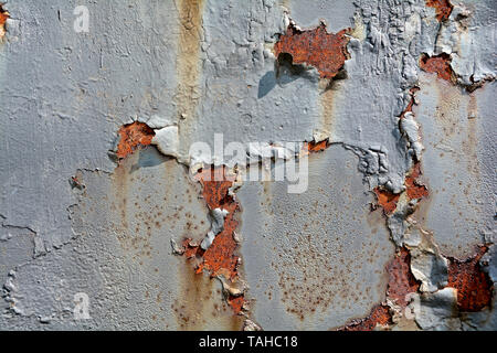 rusty surface of metal at a bridge in Magdeburg Stock Photo