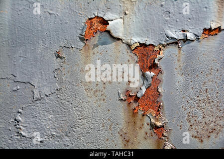 rusty surface of metal at a bridge in Magdeburg Stock Photo