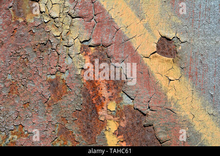rusty surface of metal at a bridge in Magdeburg Stock Photo