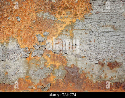 rusty surface of metal at a bridge in Magdeburg Stock Photo