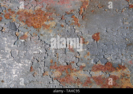 rusty surface of metal at a bridge in Magdeburg Stock Photo