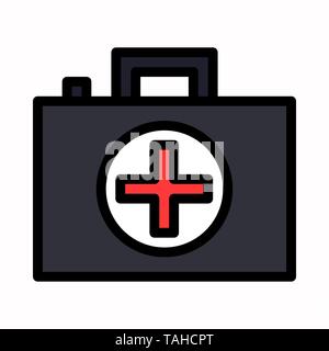 Medicine Briefcase icon vector logo symbol or illustration. Stock Vector
