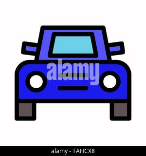front car icon vector logo symbol or illustration. Stock Vector