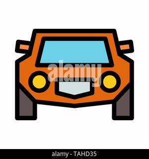 front car icon vector logo symbol or illustration. Stock Vector
