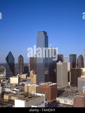 Aerial view of city downtown, Dallas, Texas, United States of America Stock Photo