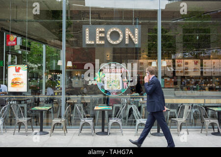 Leon fast food restaurant chain frontage, London, UK Stock Photo