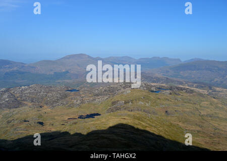 Views from Cnicht looking towards Moel Hebog and Nantlle Ridge Stock Photo