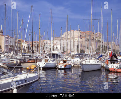 View of Citadel and Harbour, Calvi, Corsica (Corse), France Stock Photo