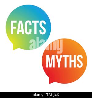 Facts Myths speech bubbles vector Stock Vector