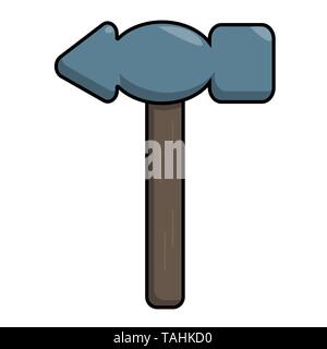 Cartoon hammer icon. Isolated stock vector illustration Stock Vector