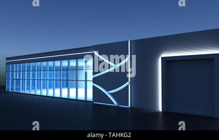 3d render exterior mall, exterior visualization, 3D illustration Stock Photo