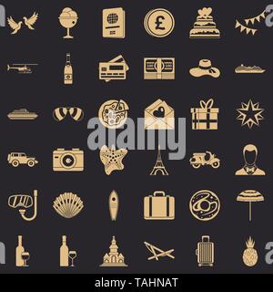 Bride icons set, simple style Stock Vector