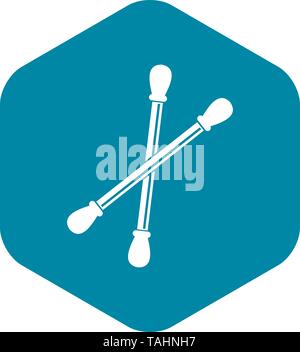 Cotton buds icon, simple style Stock Vector