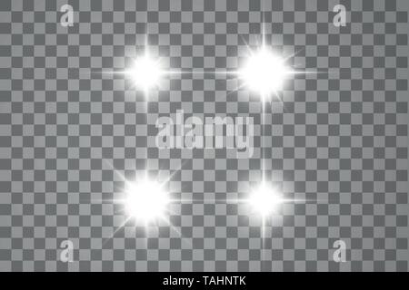 The dust is yellow. yellow sparks and golden stars shine with special light. Vector sparkles on a transparent background. Christmas light effect Stock Vector