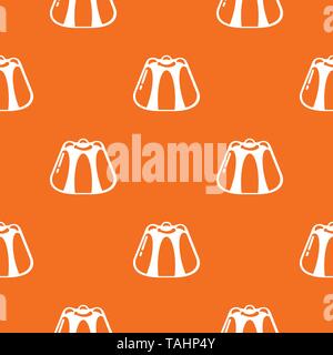 Pudding pattern vector orange Stock Vector