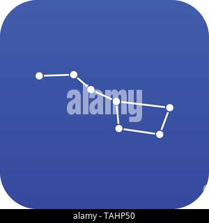 The Great Bear constellation icon digital blue Stock Vector