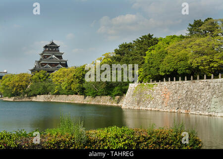 ASIA, Japan, Honshu Island,  Hiroshima Prefecture, Hiroshima, Hiroshima Castle (1591 – rebuilt 1958) Stock Photo