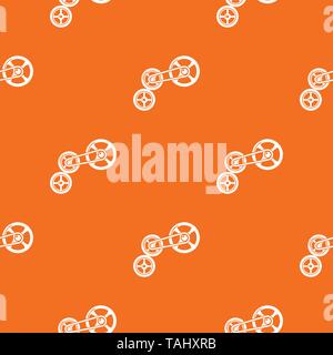 Transportation system pattern vector orange Stock Vector