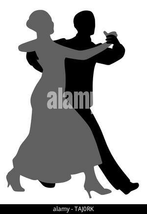 Couple salsa tango dancers Stock Photo