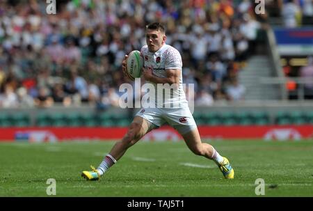 Twickenham. London. UK. 25th May 2019. HSBC world rugby sevens series. Will Edwards (England). 25/05/2019. Credit: Sport In Pictures/Alamy Live News Stock Photo