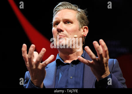 Hay Festival, Hay on Wye, Powys, Wales, UK - Saturday 25th May 2019 - Keir Starmer MP the Labour Party Shadow Brexit Secretary on stage talking about Brexit Britain on Day 3 of this years Hay Festival.  Photo Steven May / Alamy Live News