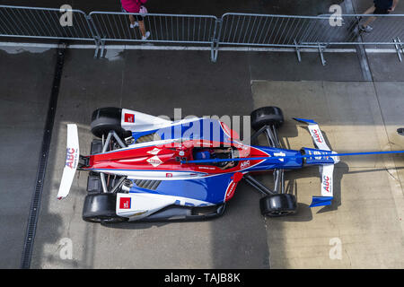 Indianapolis, Indiana, USA. 24th May, 2019. MATHEUS LEIST (4) of Brazil prepares to practice for the Indianapolis 500 at Indianapolis Motor Speedway in Indianapolis, Indiana. (Credit Image: © Walter G Arce Sr Asp Inc/ASP) Stock Photo