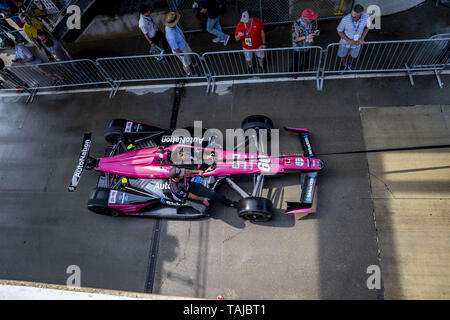 Indianapolis, Indiana, USA. 24th May, 2019. The car of JACK HARVEY (60) of England heads to pit road before the last practice for the Indianapolis 500 at Indianapolis Motor Speedway in Indianapolis, Indiana. (Credit Image: © Walter G Arce Sr Asp Inc/ASP) Stock Photo