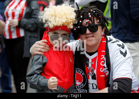 London, UK. 26th May, 2019.  during the EFL Sky Bet League 1 Play-Off Final match between Charlton Athletic and Sunderland at Wembley Stadium, London, England on 26 May 2019. Photo by Carlton Myrie.  Editorial use only, license required for commercial use. No use in betting, games or a single club/league/player publications. Credit: UK Sports Pics Ltd/Alamy Live News Stock Photo